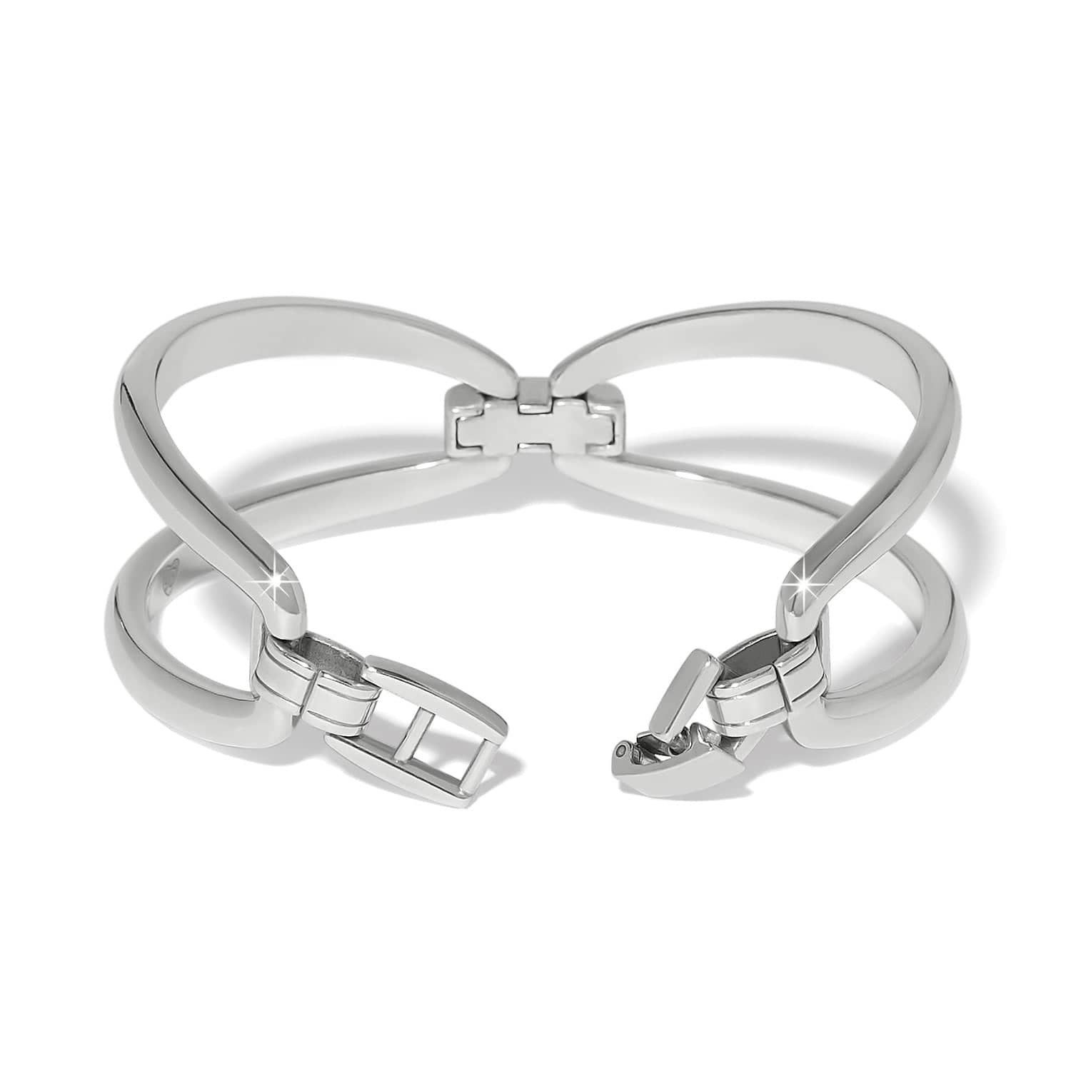 Meridian Swing Duet Hinged Bangle silver 2
