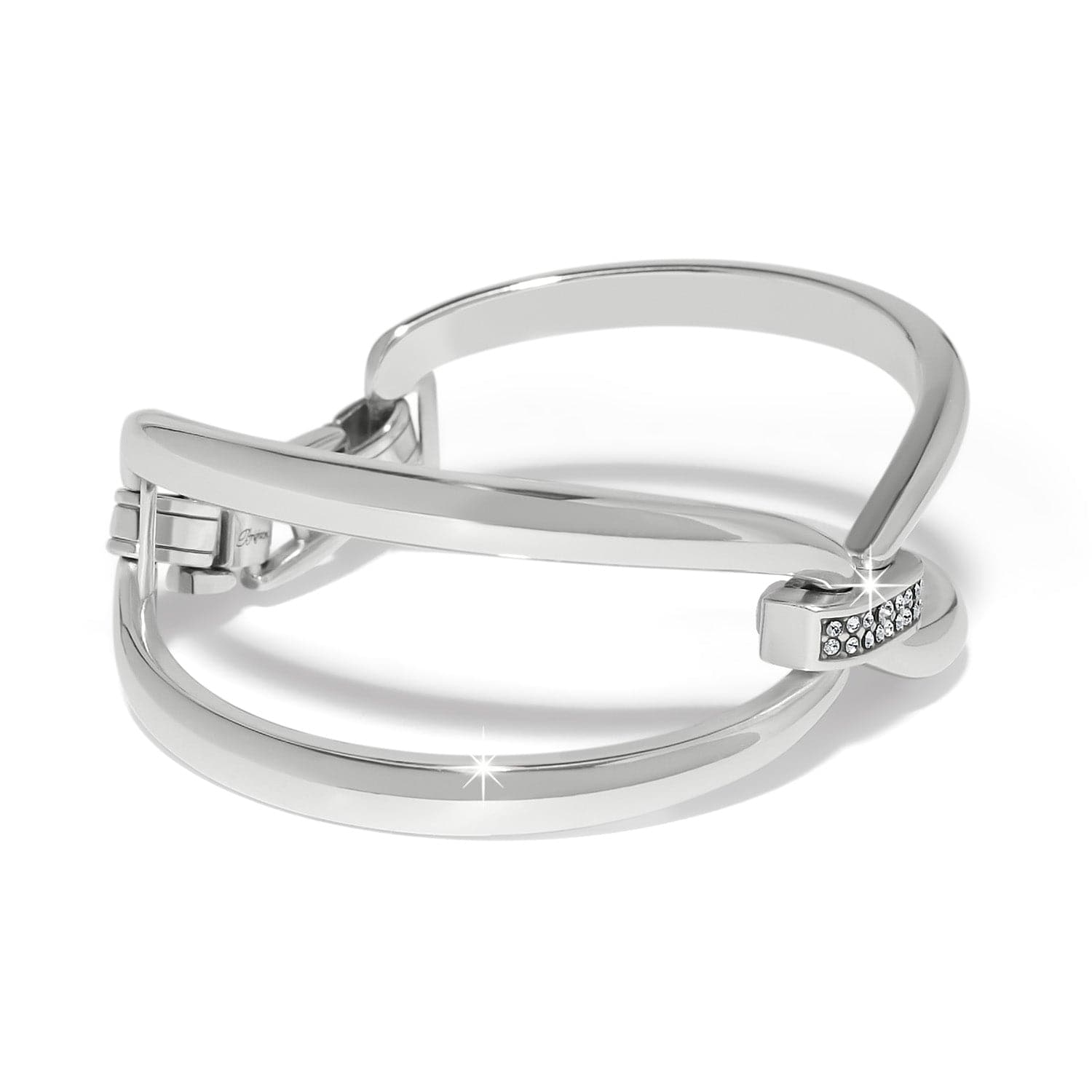 Meridian Swing Duet Hinged Bangle silver 3