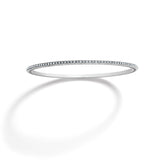 Brighton bangle bracelet with silver-plated finish and pavé crystal detailing along the band on a white background