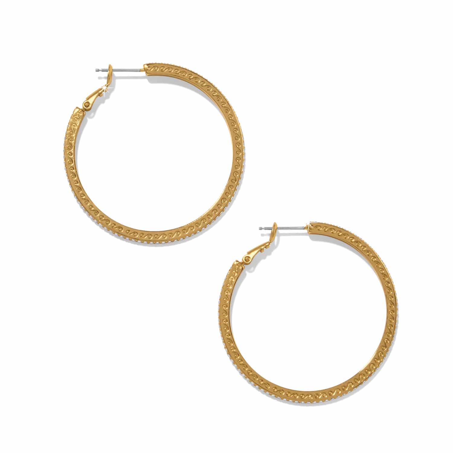 Meridian Thin Large Hoop Earrings gold 2
