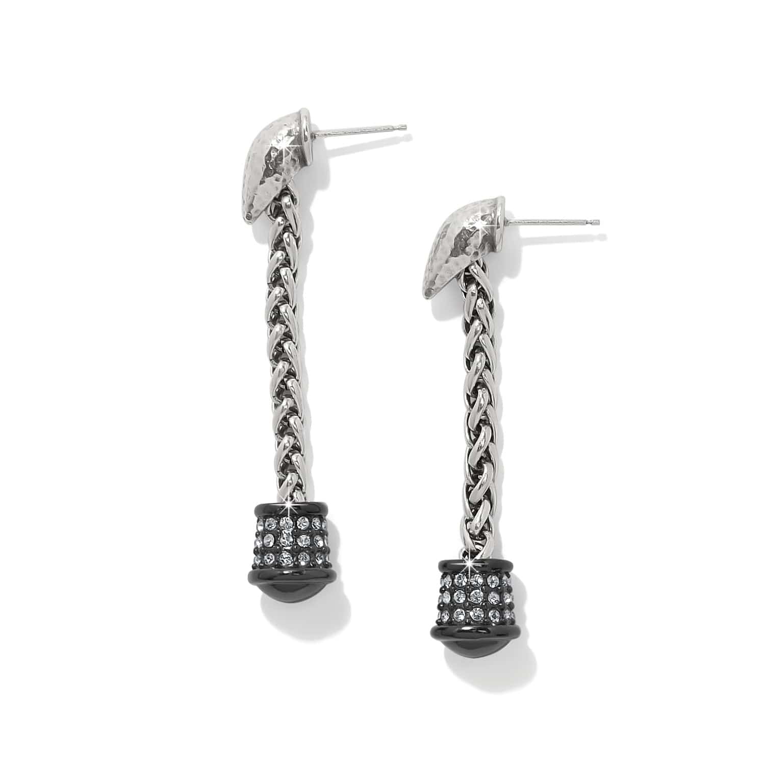 Meridian Ventus Post Drop Earrings silver-black 2