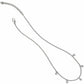 Brighton silver-tone chain necklace with small square crystal charms and lobster clasp on a white background