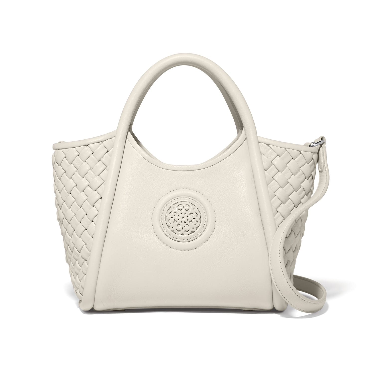 Metisia Medium Satchel shoe-white 1