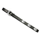Brighton black leather belt with silver-tone buckle and three round silver-tone studs on a white background