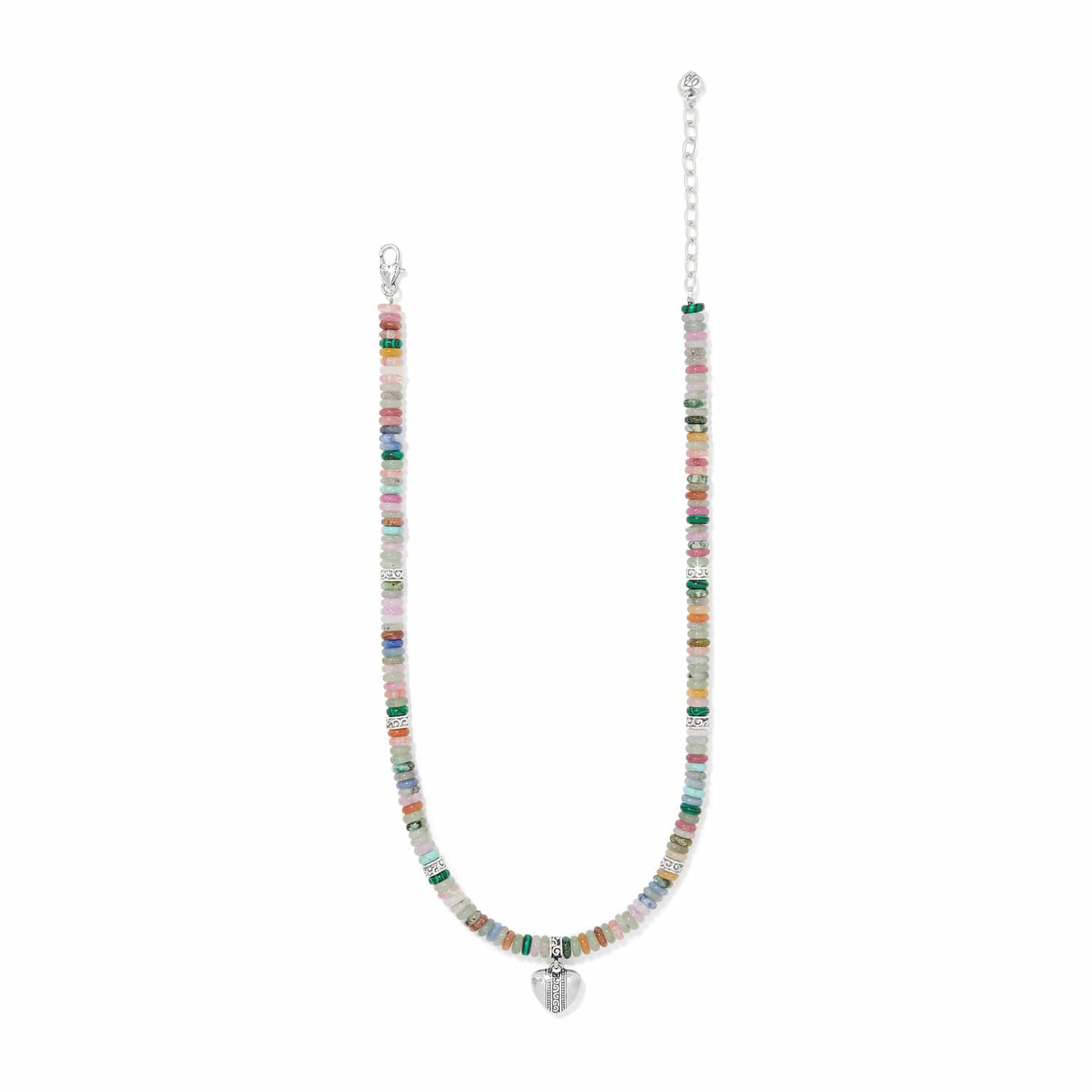 Mingle Sweetheart Bead Necklace silver-multi 2