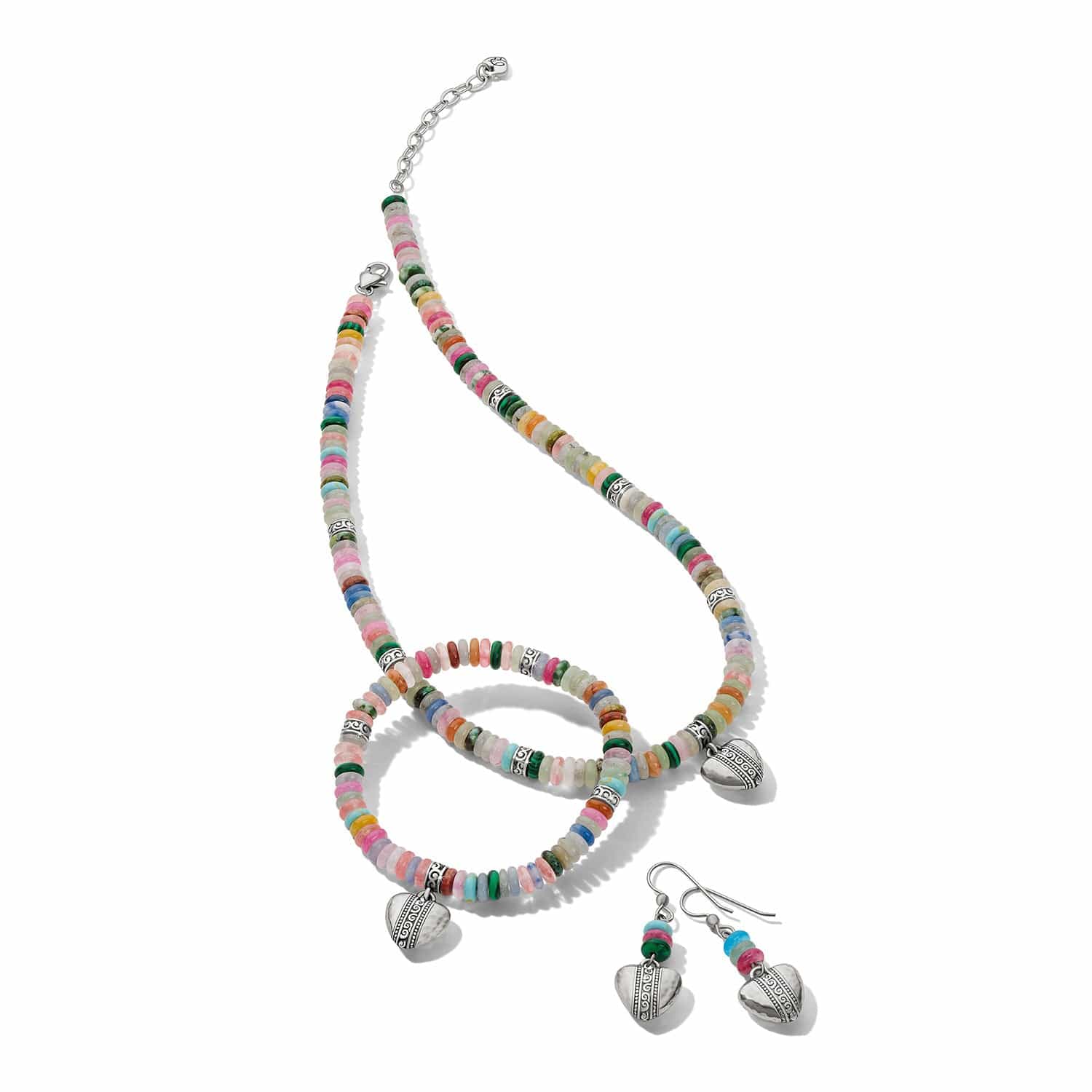 Mingle Sweetheart Bead Necklace silver-multi 3