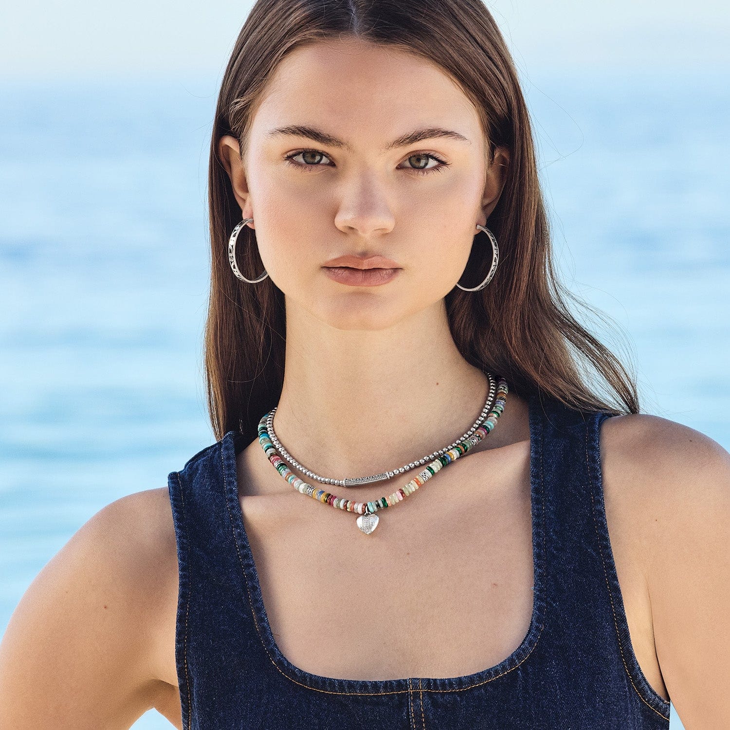 Mingle Sweetheart Bead Necklace silver-multi 6