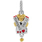 Brighton charm with gold Twin Hearts heart, Minneapolis and St. Paul signs, and red hearts on a white background