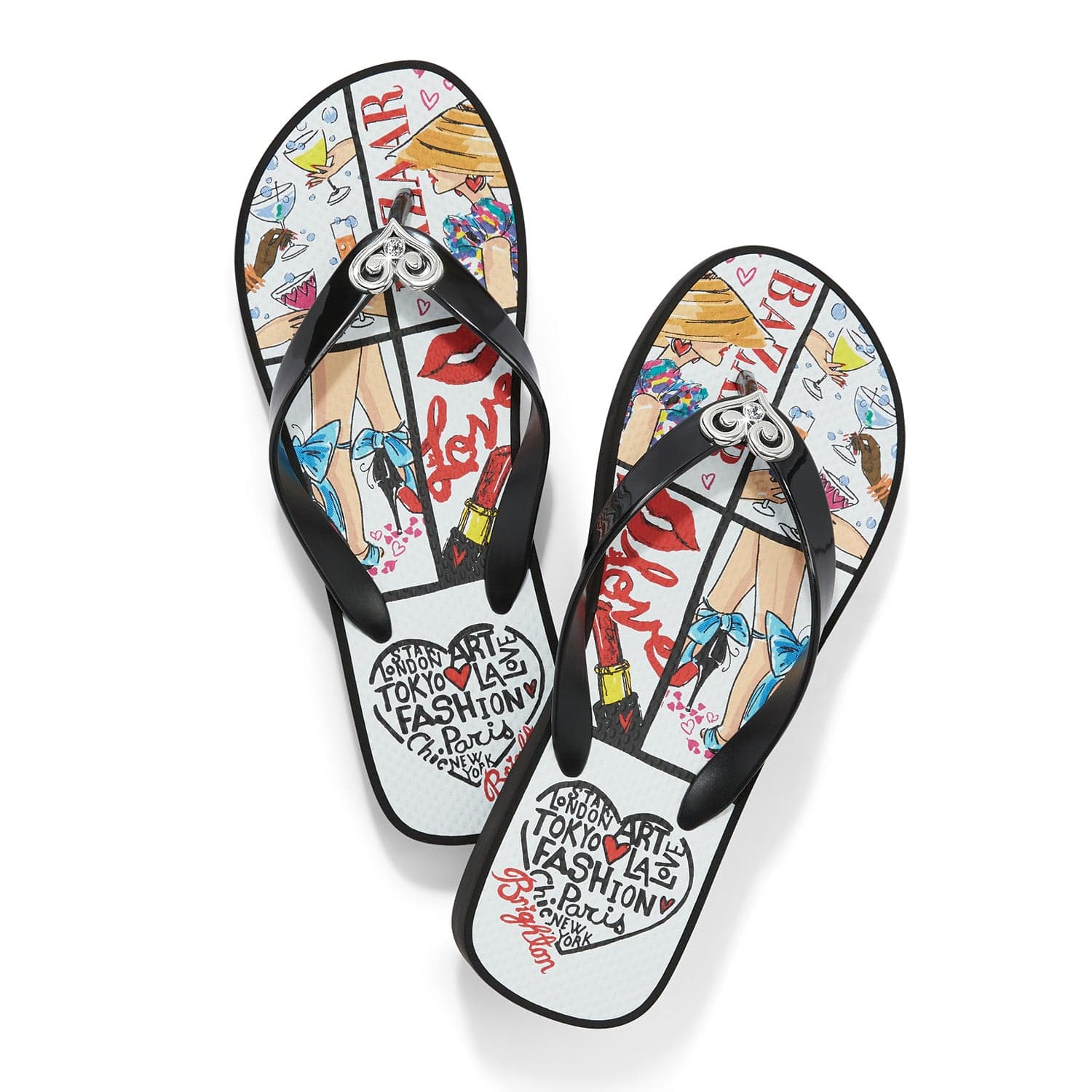 Model Platform Flip Flops black 1