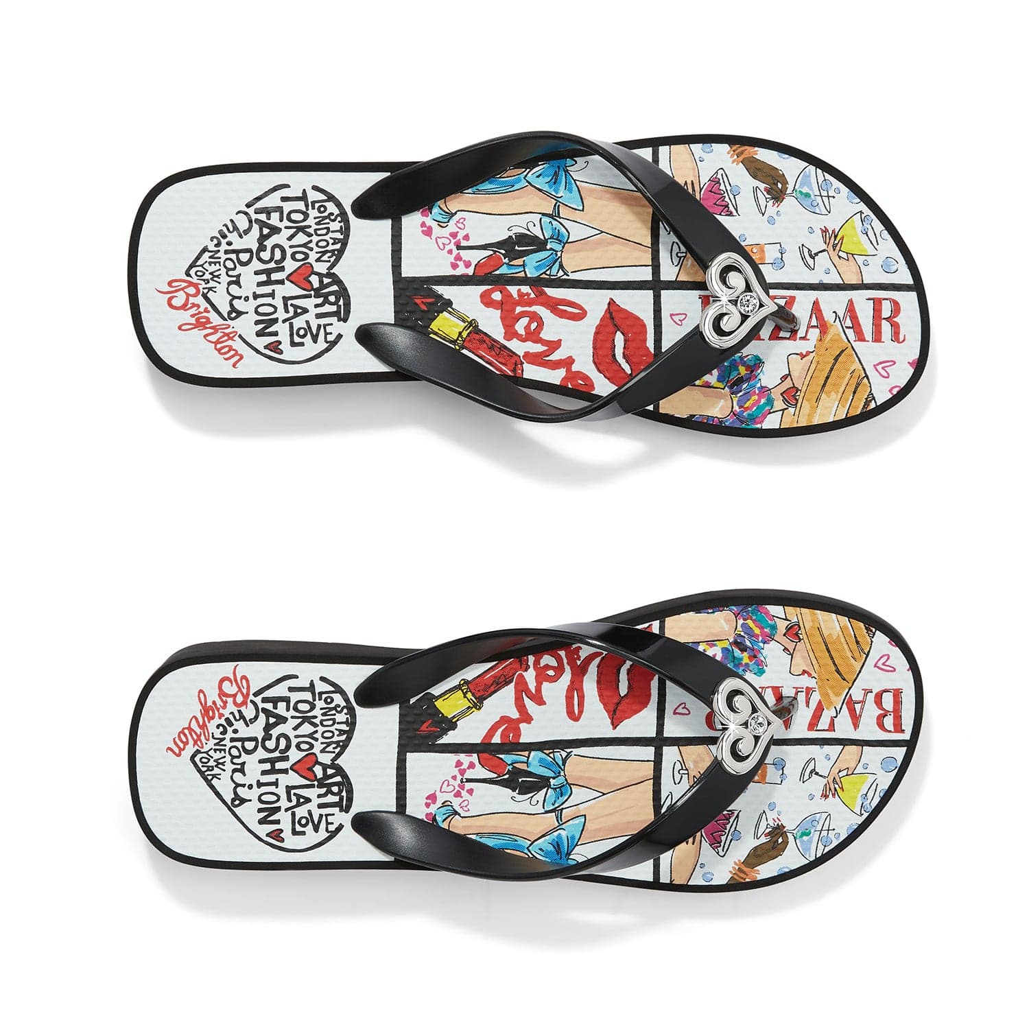 Model Platform Flip Flops black 3
