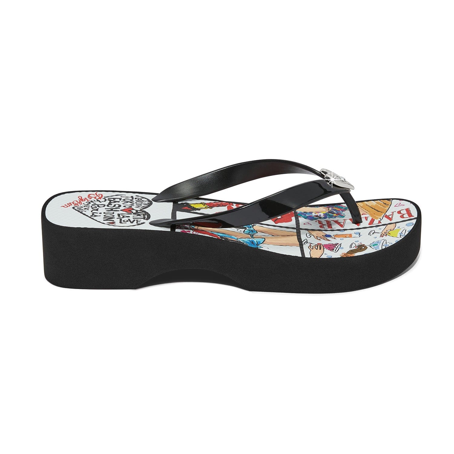 Model Platform Flip Flops black 4