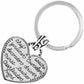 Brighton heart charm keychain with silver-plated finish and engraved script words including chef, nurse, and teacher on a white background