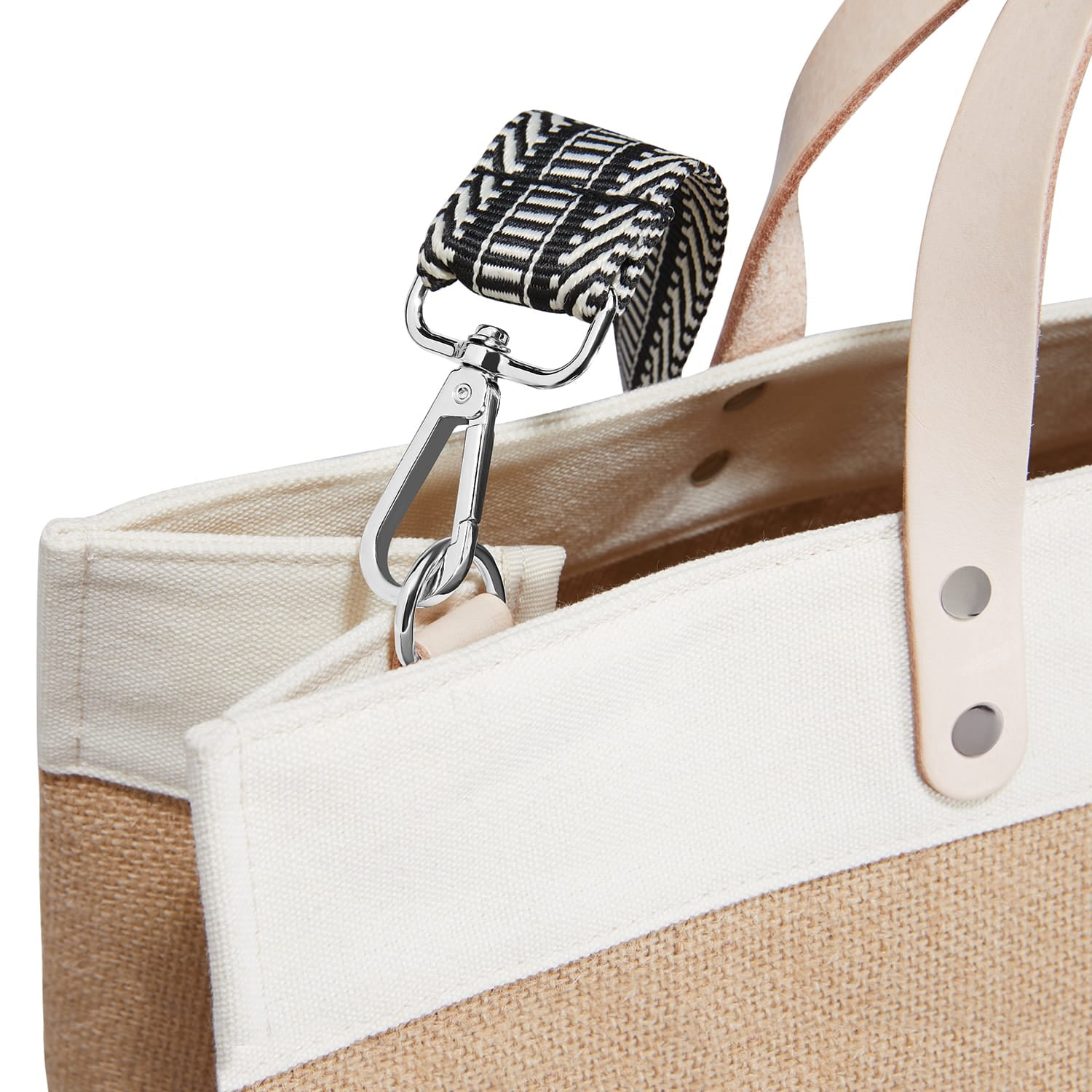 Mon Cheri East West Burlap Tote - Brighton