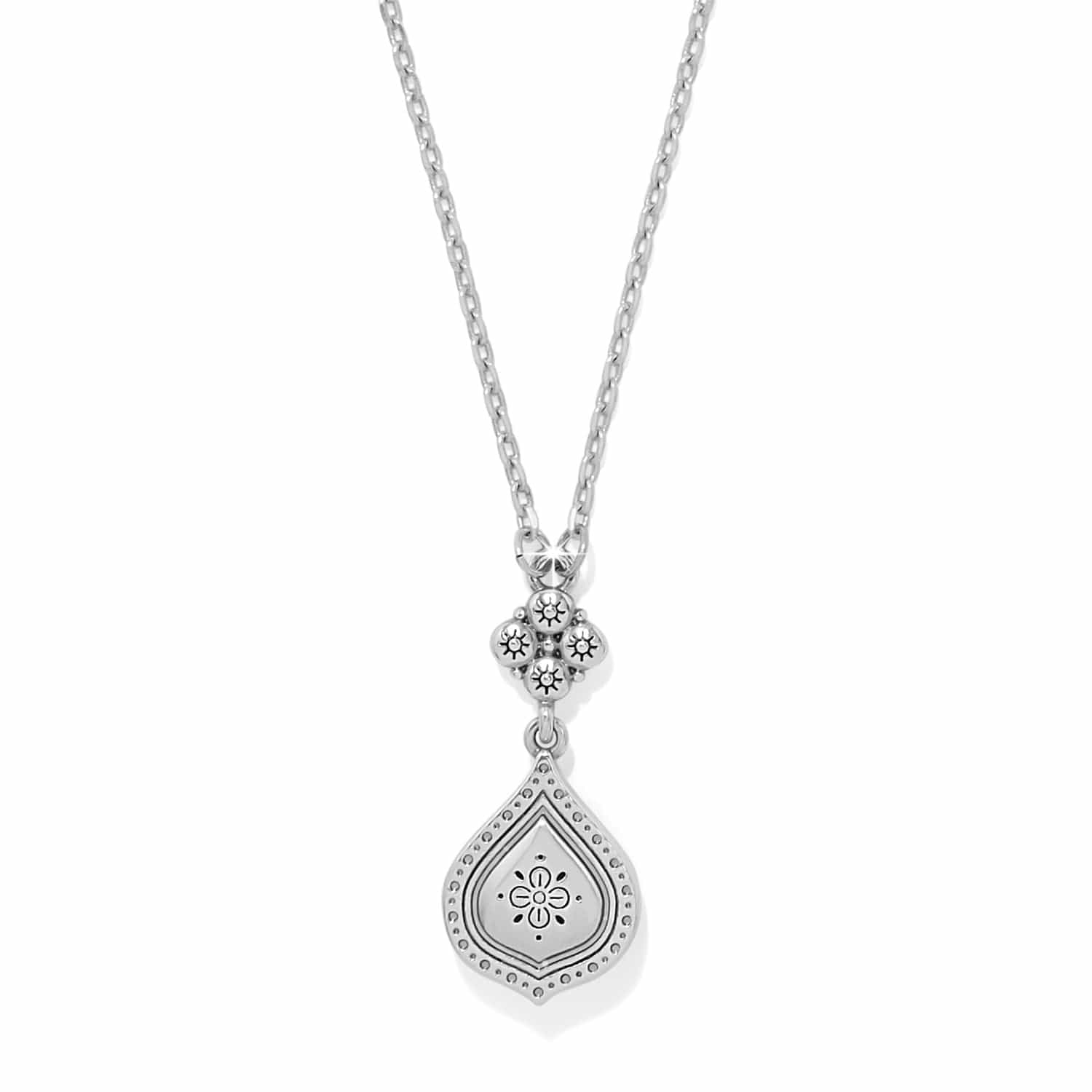 Mosaic Cerrillos Petite Teardrop Necklace silver 2