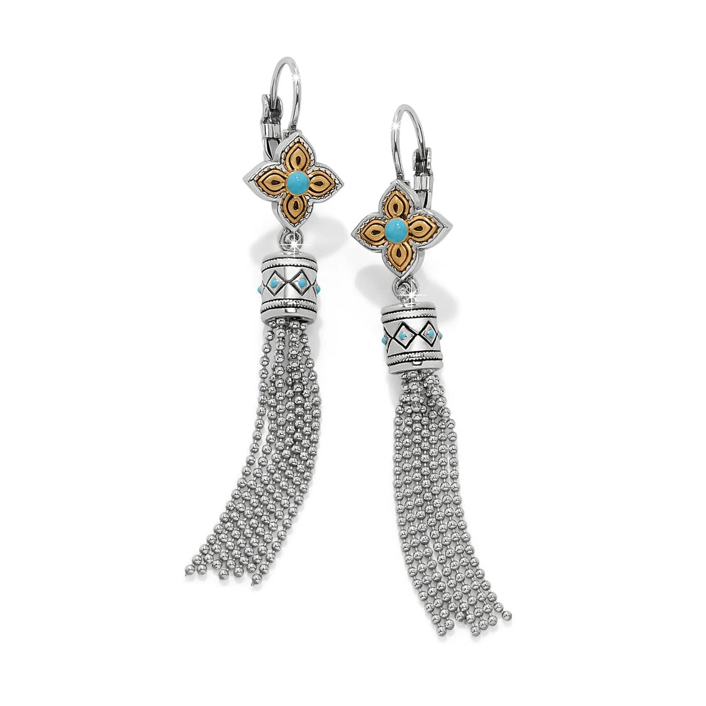 Mosaic Cerrillos Tassel Leverback Earrings