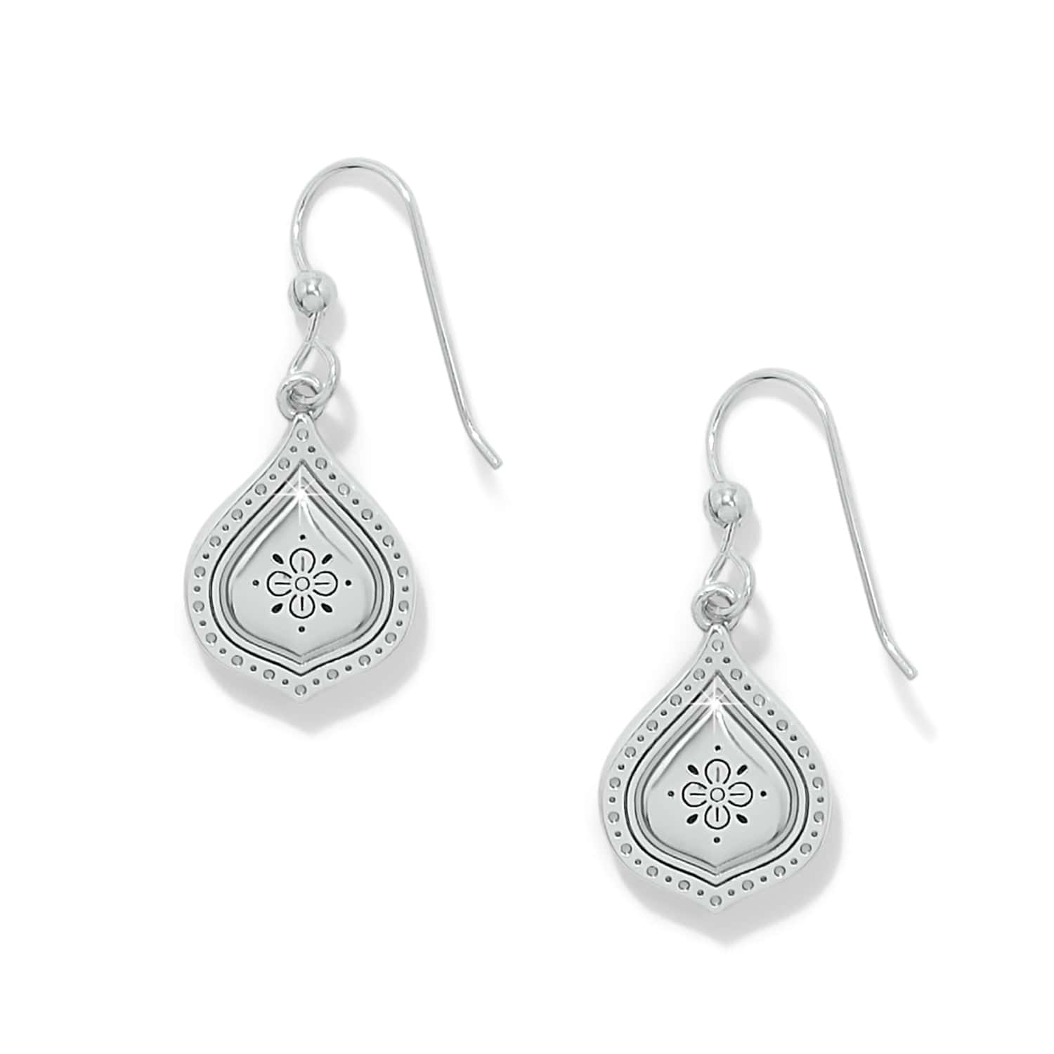 Mosaic Cerrillos Teardrop French Wire Earrings silver 2