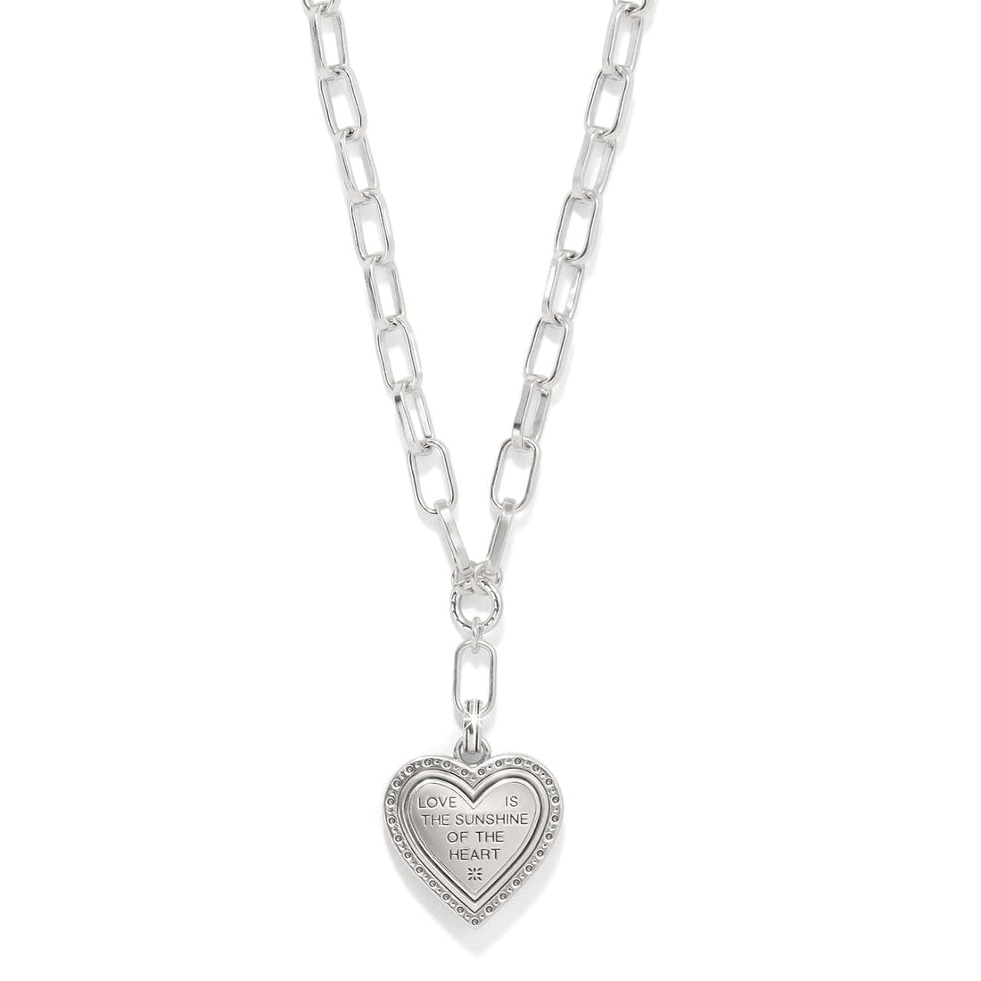 Mosaic Heart Two Tone Petite Necklace main image 0
