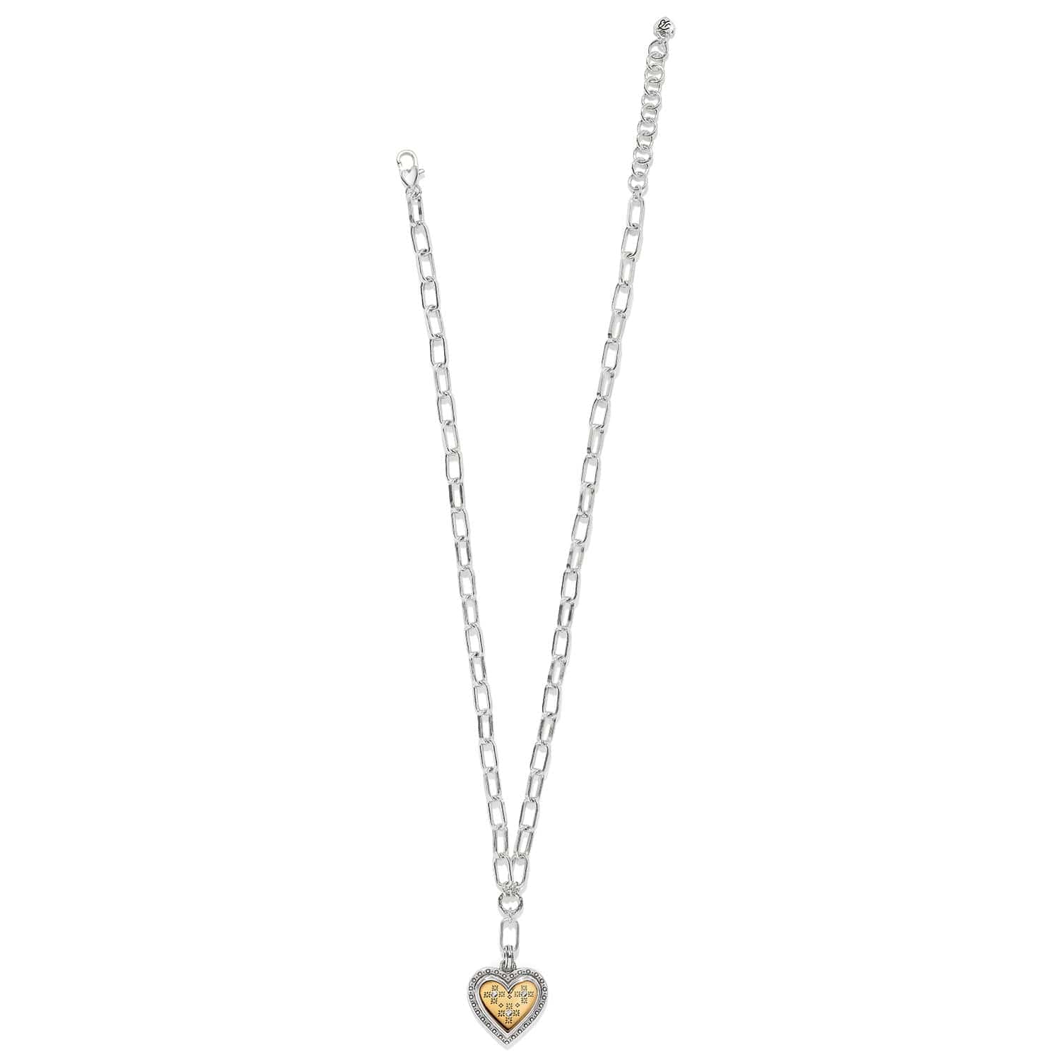 【TATIANA】Glow Pretzel Heart Necklace☆追跡付 Mosaic Heart Two Tone Necklace - Brighton