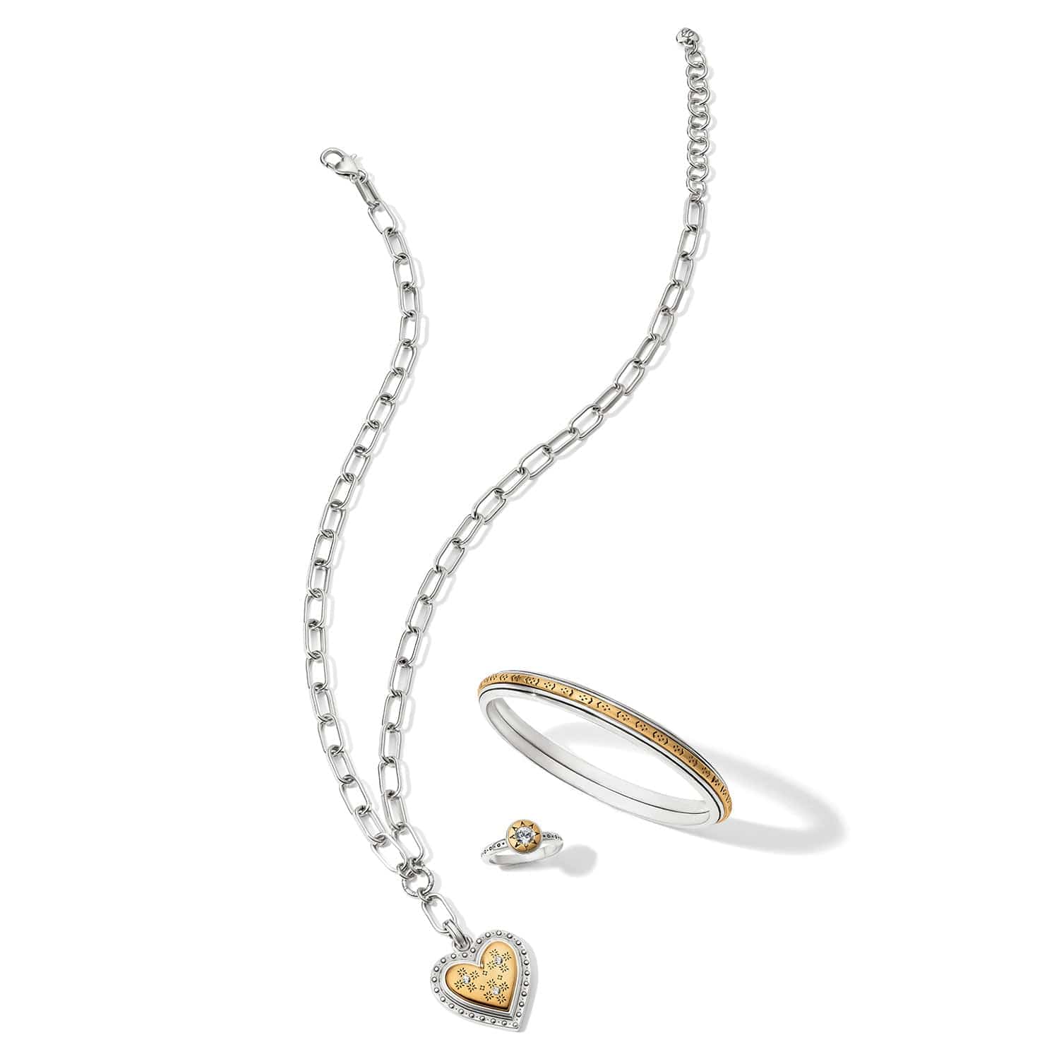 i♥ Mosaic Heart Two Tone Necklace - Brighton
