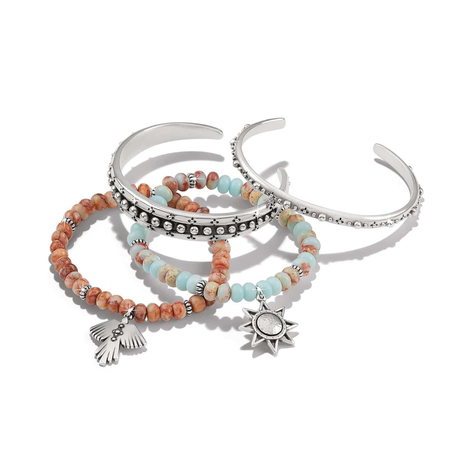 Mosaic Mojave Beam Stretch Bracelet silver-blue 2