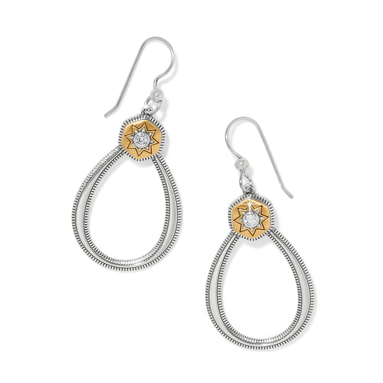 Mosaic Nova French Wire Earrings silver-gold 1