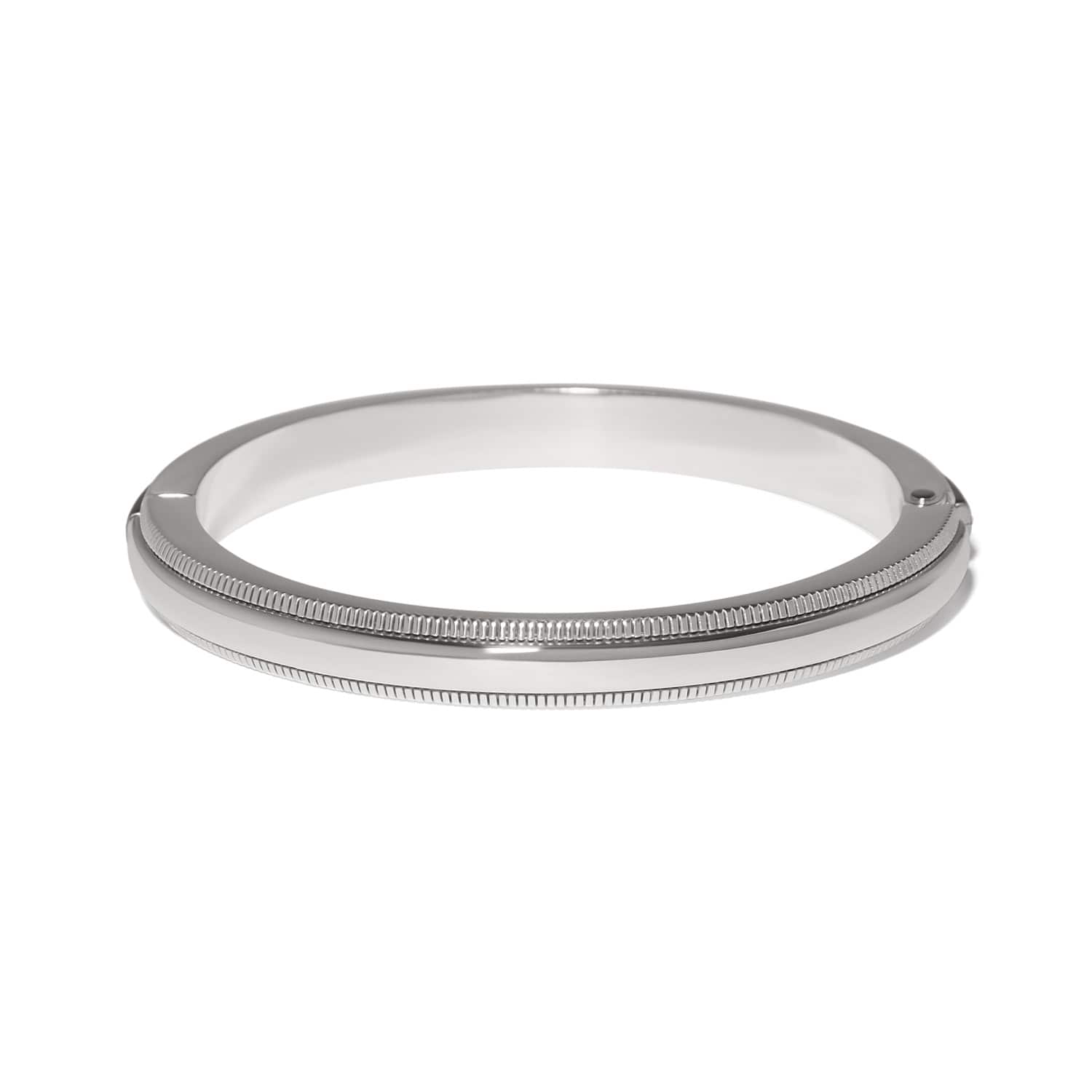 Mosaic Nova Hinged Bangle silver-gold 2