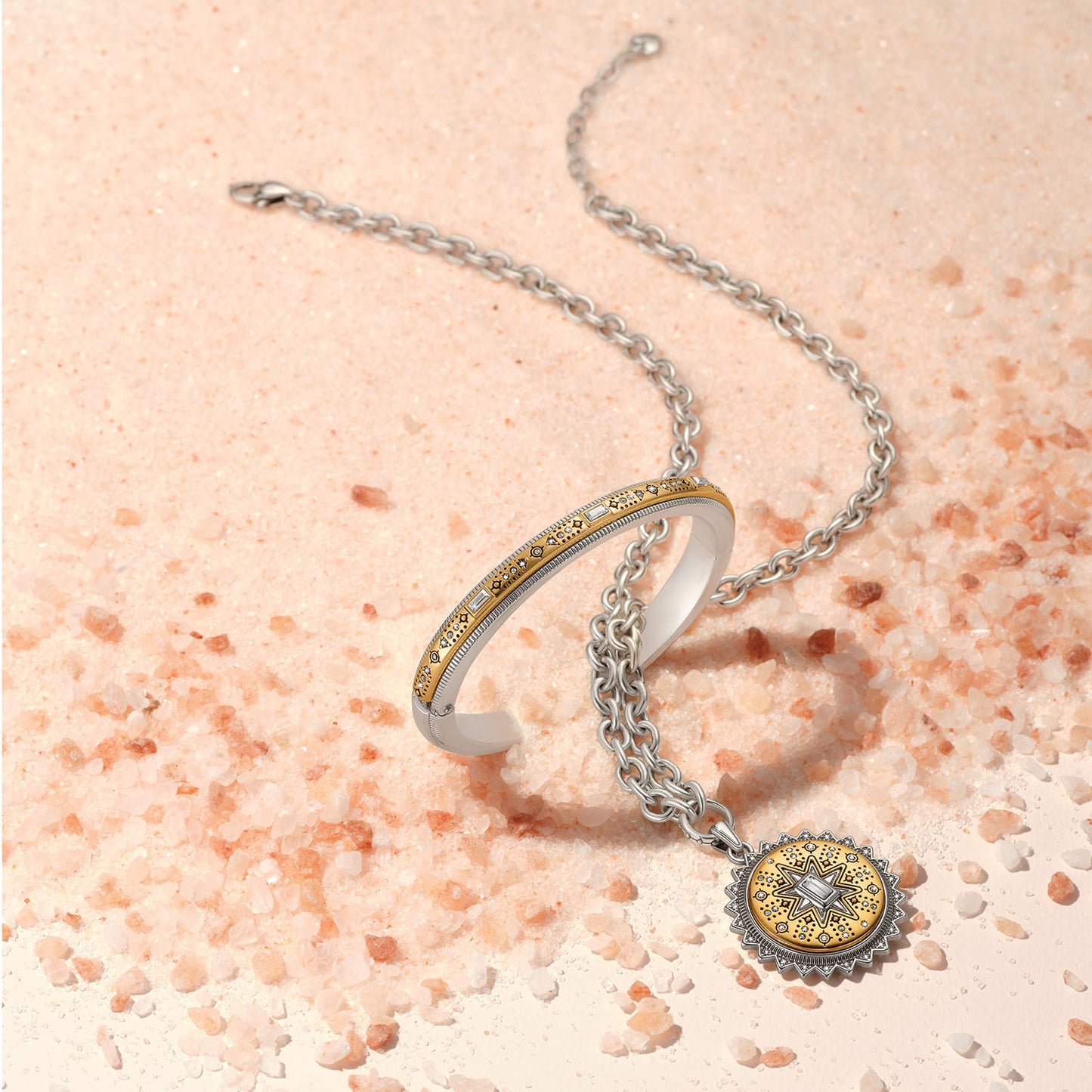 Mosaic Nova Hinged Bangle