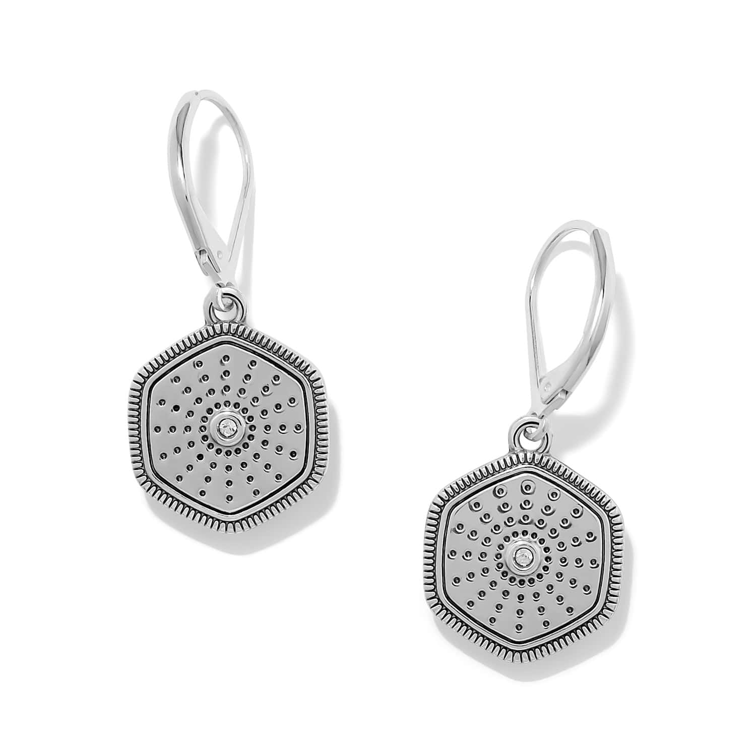 Mosaic Nova Leverback Earrings silver-gold 2