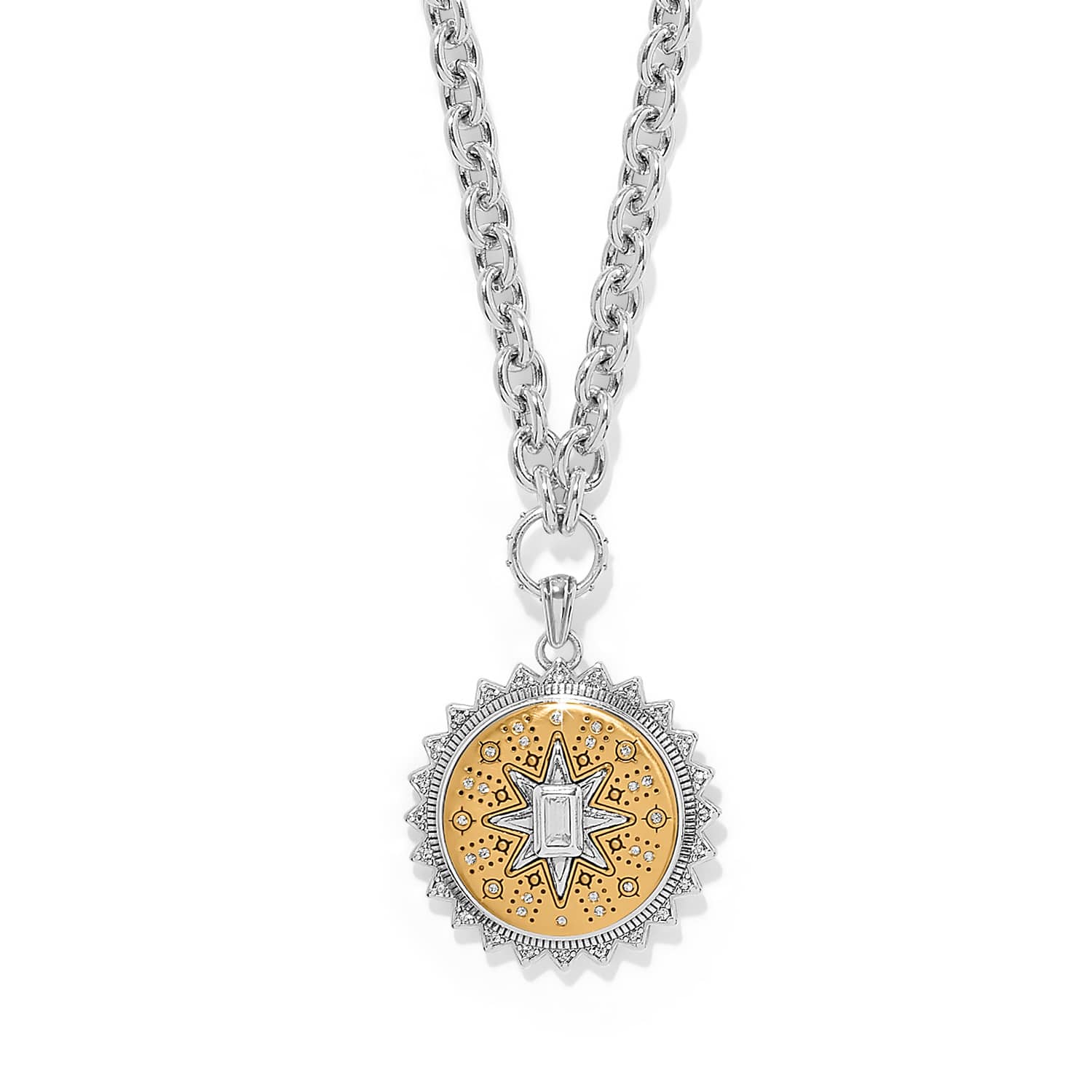 Mosaic Nova Pendant Necklace silver-gold 1