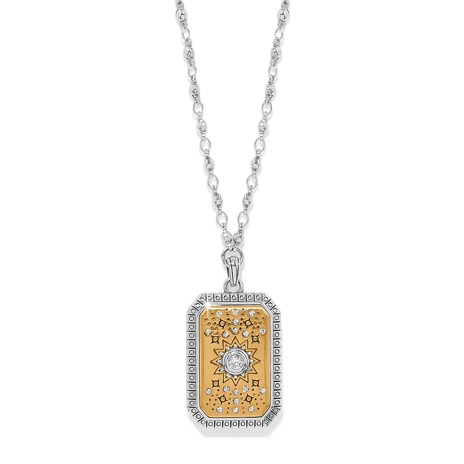Mosaic Nova Tag Necklace silver-gold 1
