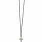 Mosaic Paseo Leather Cross Necklace