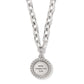 Mosaic Round Two Tone Pendant Necklace
