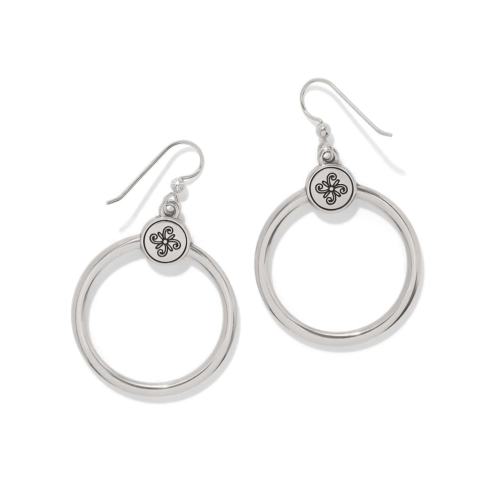 Mosaic Two Tone French Wire Hoop Earrings main image 0