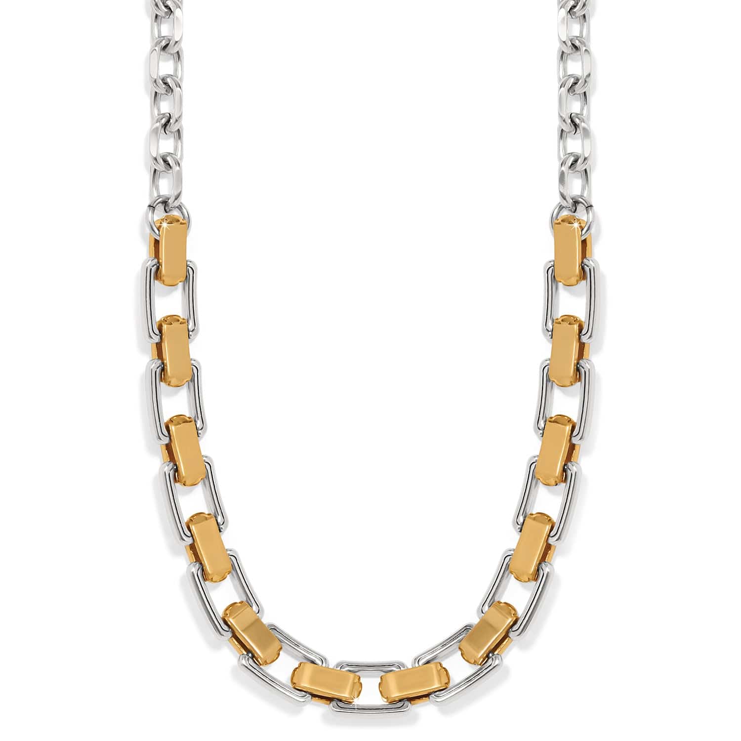 Mosaic Two Tone Links Necklace - Brighton