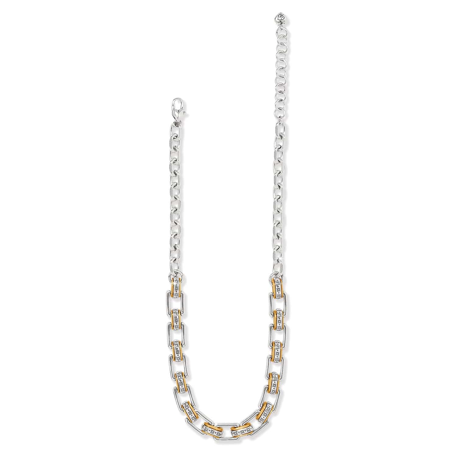 Mosaic Two Tone Links Necklace - Brighton