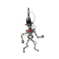 Brighton skeleton charm with silver-plated finish, black enamel top hat, and red enamel heart on a white background