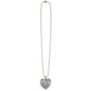 Brighton pendant necklace with glass pearls and silver-plated heart pendant featuring crystal accents on a white background