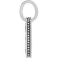 Brighton pendant shown from the side with beaded silver-tone edge and two-tone finish on a white background