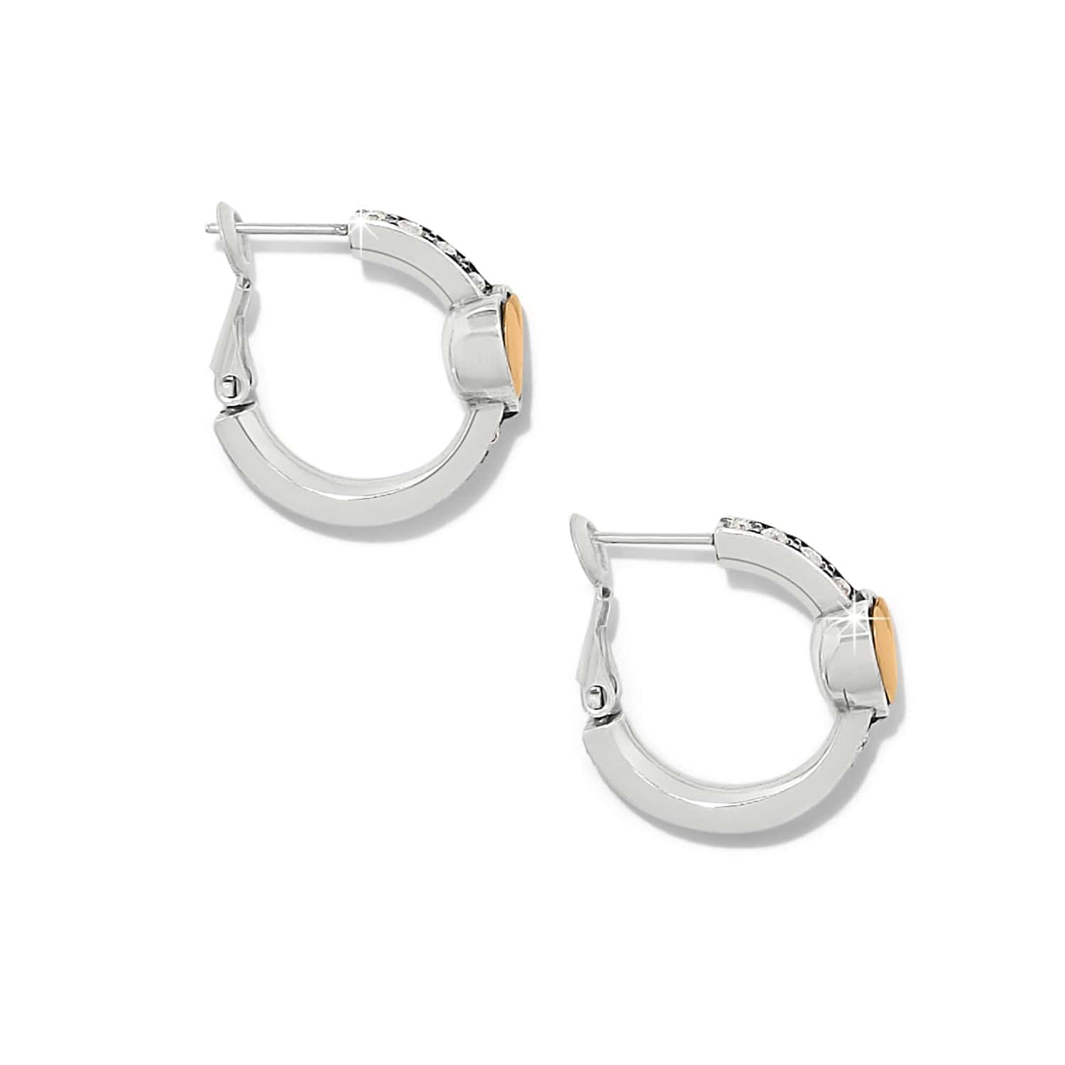 Mystery Of Love Golden Heart Hoop Earrings silver-gold 2