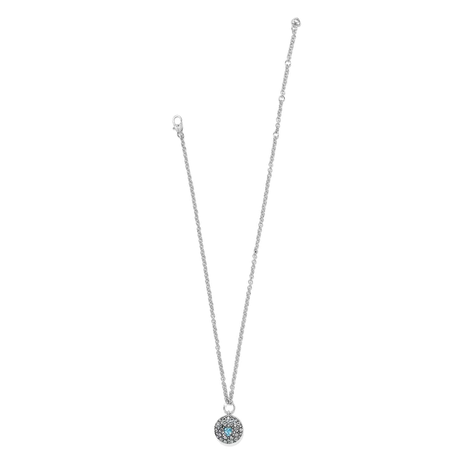 Mystery Of Love Heart Necklace silver-aqua 3