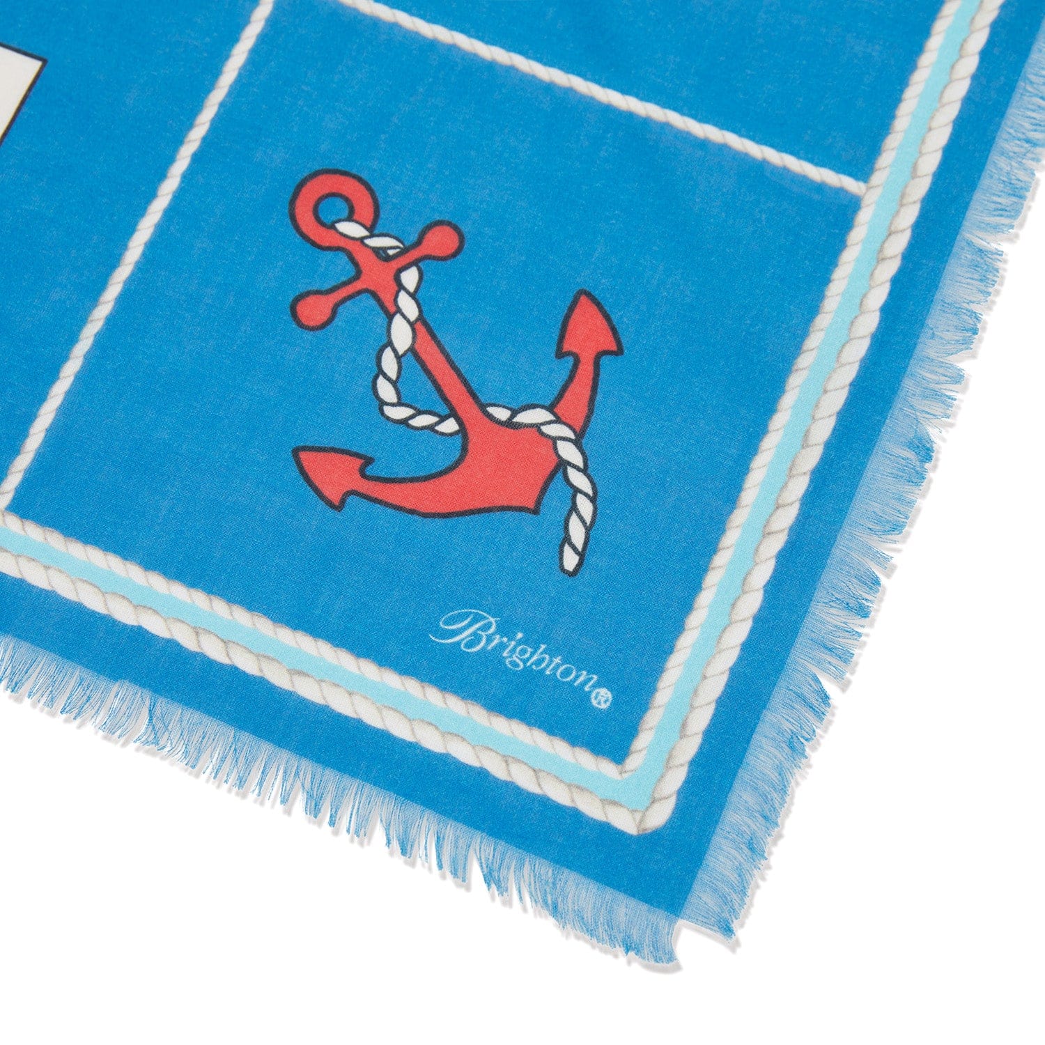Nautical Print Scarf red-white-blue 2
