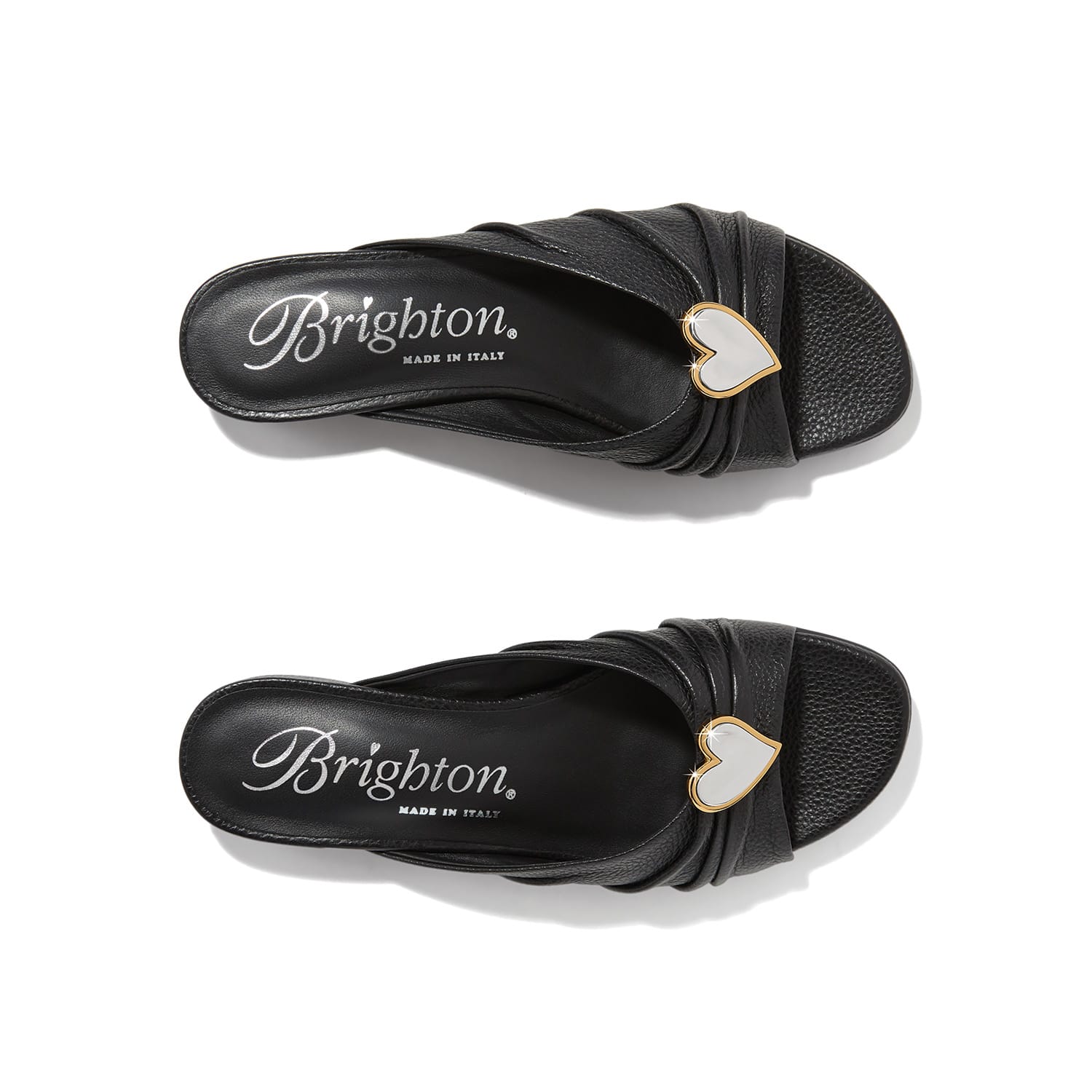 Naïve Gathered Slide Flats black 2