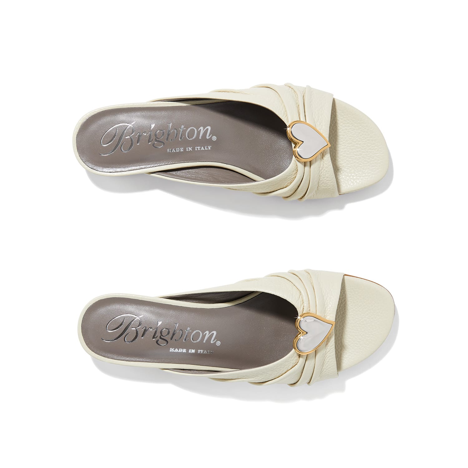 Naïve Gathered Slide Flats white 5