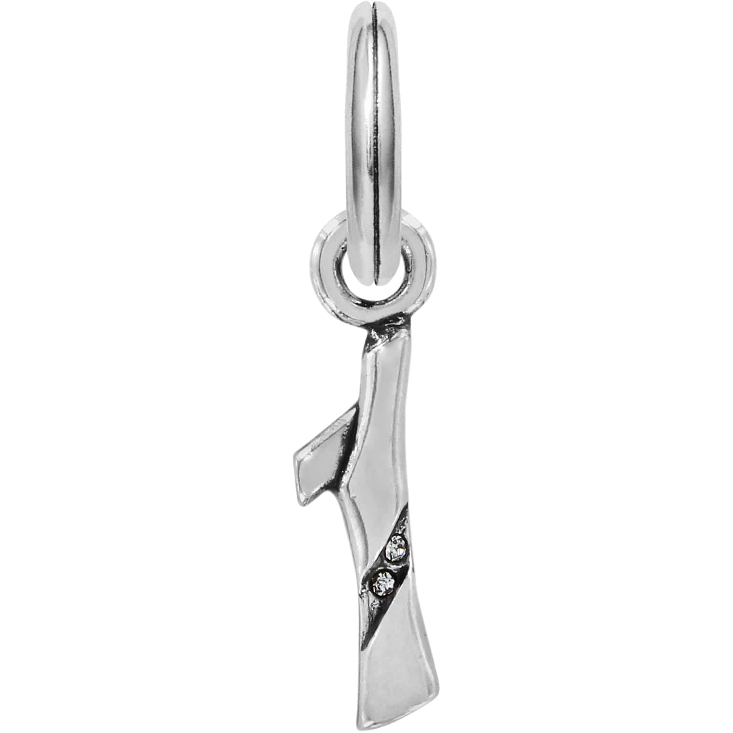 Number Charm silver 3