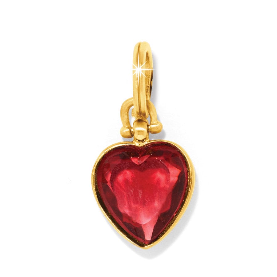 One Heart Charm gold-red 1