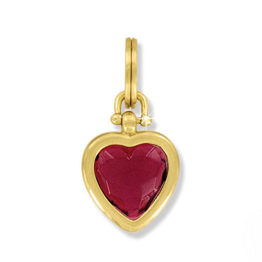 One Heart Charm gold-red 2