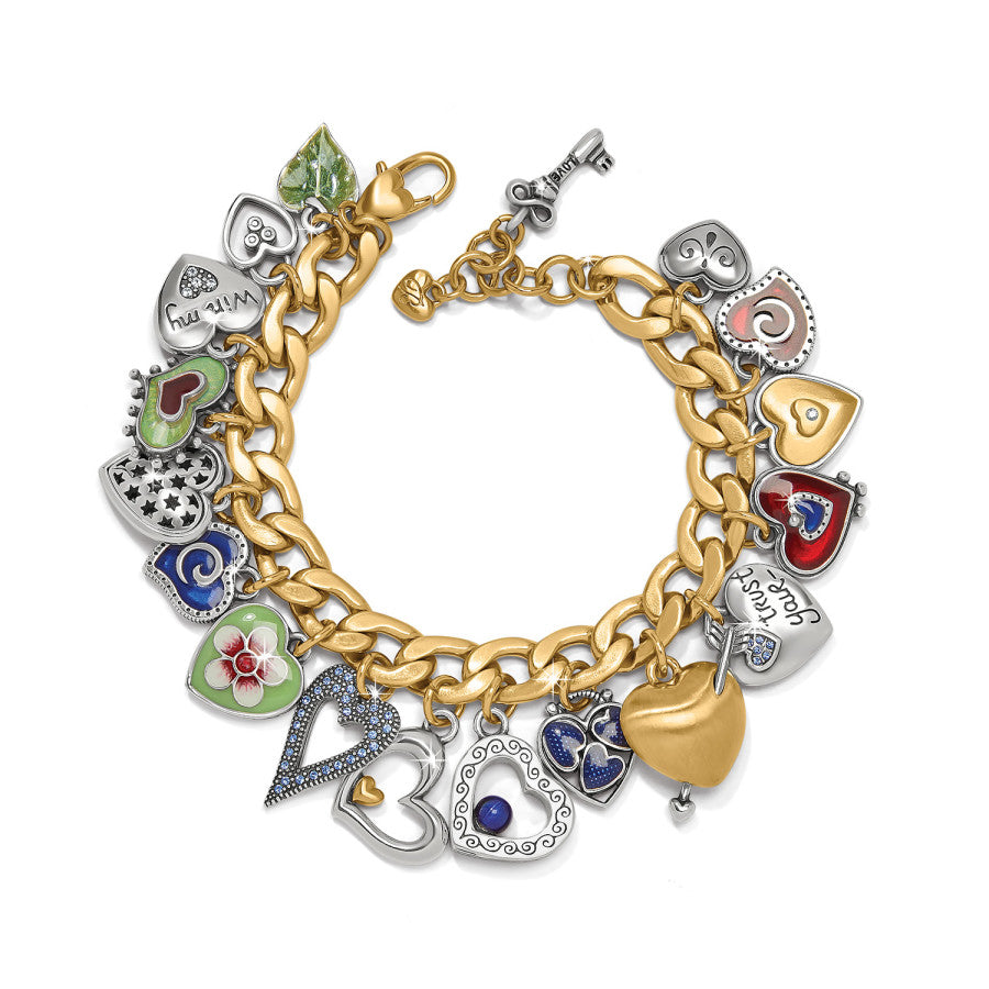 One Heart Color Charm Bracelet silver-gold 1