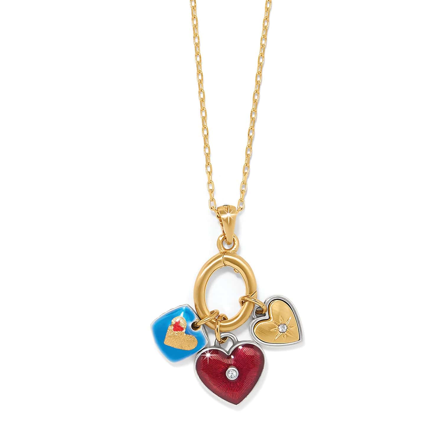 ネックレス・ペンダント [VINTAGE HOLLYWOOD] Colorful Heart Necklace One Heart Color Short Necklace - Brighton