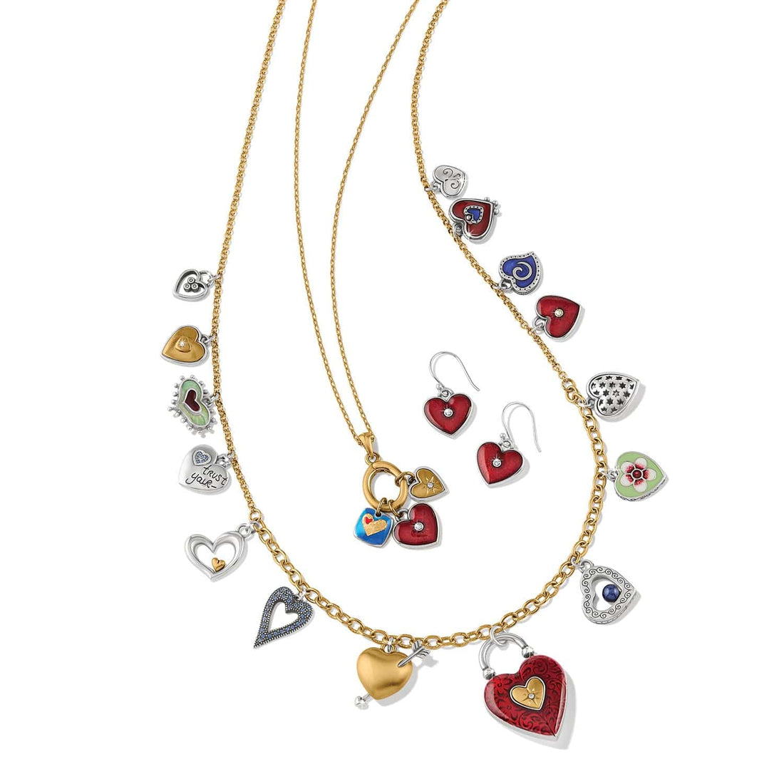 Super Sparkle Heart Chain Necklace One