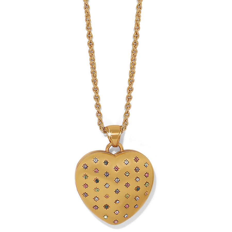 One Heart Convertible Locket Necklace gold-multi 1